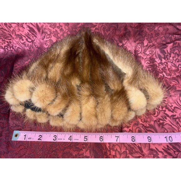 VTG 50s Norman Durand Brown Mink Cap Hat Original Luxe Soft Elastic Band #a main image 10